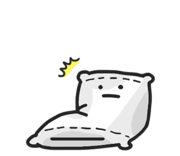 Underleg pillow & his bed friends sticker #7412385