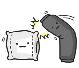 Underleg pillow & his bed friends sticker #7412390