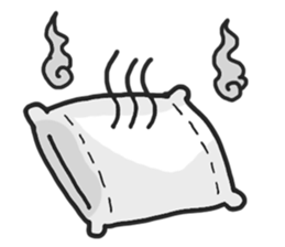 Underleg pillow & his bed friends sticker #7412393