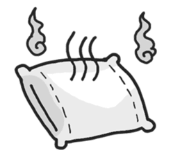 Underleg pillow & his bed friends sticker #7412393