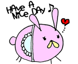 Round Bunny : ENGLISH Ver. Part 2 sticker #7412436
