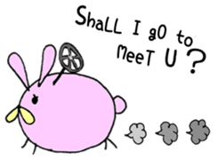 Round Bunny : ENGLISH Ver. Part 2 sticker #7412450