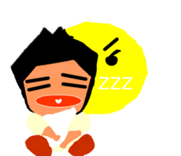 supercilious eyes boy's diary sticker #7415457