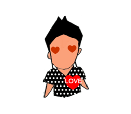 supercilious eyes boy's diary sticker #7415463