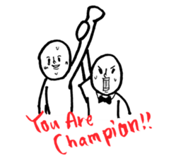 Wrestler-ish people sticker #7415493