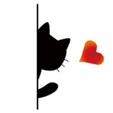 Black cat of ayuco sticker #7415780