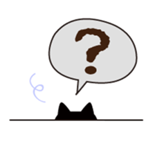 Black cat of ayuco sticker #7415782