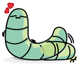 caterpillars & ant sticker #7416132