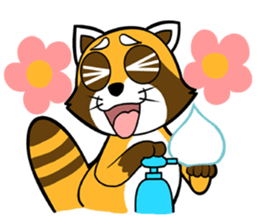 Clean freak Raccoon sticker #7416725