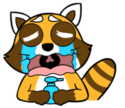 Clean freak Raccoon sticker #7416730