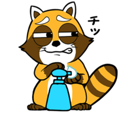 Clean freak Raccoon sticker #7416749