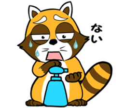 Clean freak Raccoon sticker #7416750