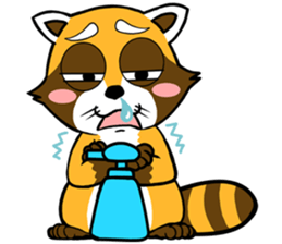Clean freak Raccoon sticker #7416751