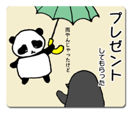 A child panda goes to a city. sticker #7416787
