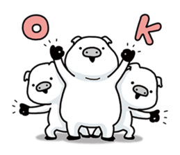 Three white Little Pigs sticker #7418316