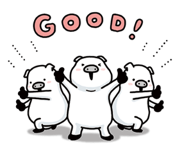 Three white Little Pigs sticker #7418320