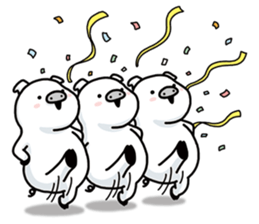 Three white Little Pigs sticker #7418321