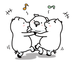 Three white Little Pigs sticker #7418325