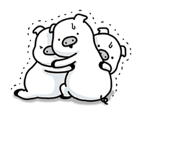Three white Little Pigs sticker #7418329