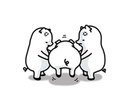 Three white Little Pigs sticker #7418336