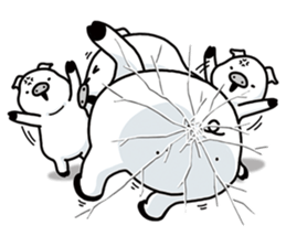 Three white Little Pigs sticker #7418337