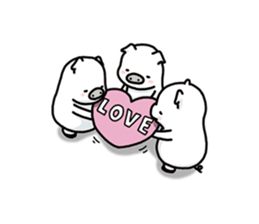 Three white Little Pigs sticker #7418338