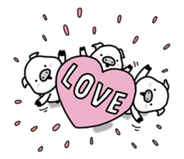 Three white Little Pigs sticker #7418339