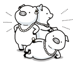 Three white Little Pigs sticker #7418341