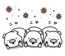 Three white Little Pigs sticker #7418342
