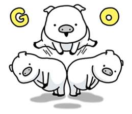 Three white Little Pigs sticker #7418344