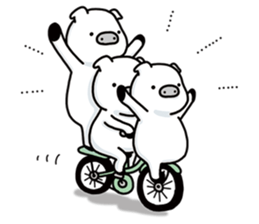 Three white Little Pigs sticker #7418346