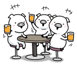 Three white Little Pigs sticker #7418351