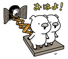 Three white Little Pigs sticker #7418352