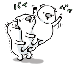 Three white Little Pigs sticker #7418354