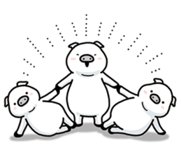 Three white Little Pigs sticker #7418355