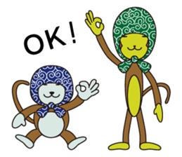 Monkey of "Hokkamuri".1 sticker #7419038