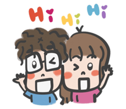 A & A ! Love couple sticker #7419124