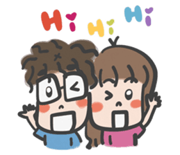 A & A ! Love couple sticker #7419124