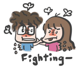 A & A ! Love couple sticker #7419125