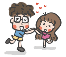 A & A ! Love couple sticker #7419126