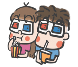 A & A ! Love couple sticker #7419135