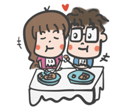 A & A ! Love couple sticker #7419137