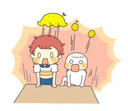 A boy love summer orange.(neo) sticker #7420188