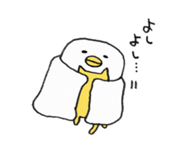 Friendly bed cover by Aki kondo sticker #7420849