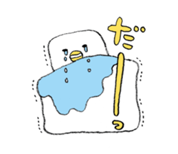 Friendly bed cover by Aki kondo sticker #7420875