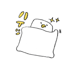 Friendly bed cover by Aki kondo sticker #7420876