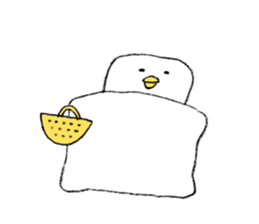 Friendly bed cover by Aki kondo sticker #7420881