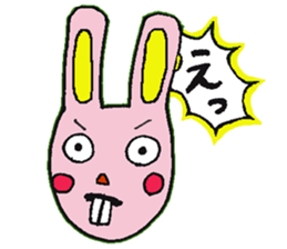 An uncle and rabbit sticker #7422848