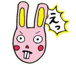 An uncle and rabbit sticker #7422848