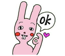 An uncle and rabbit sticker #7422850